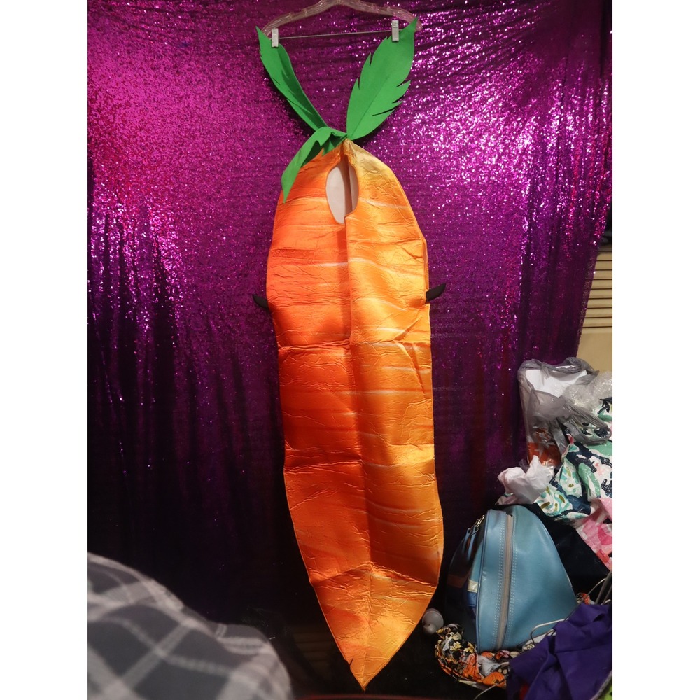 Orange Carrot Costume One Size Kids Halloween Garden Party Tunic